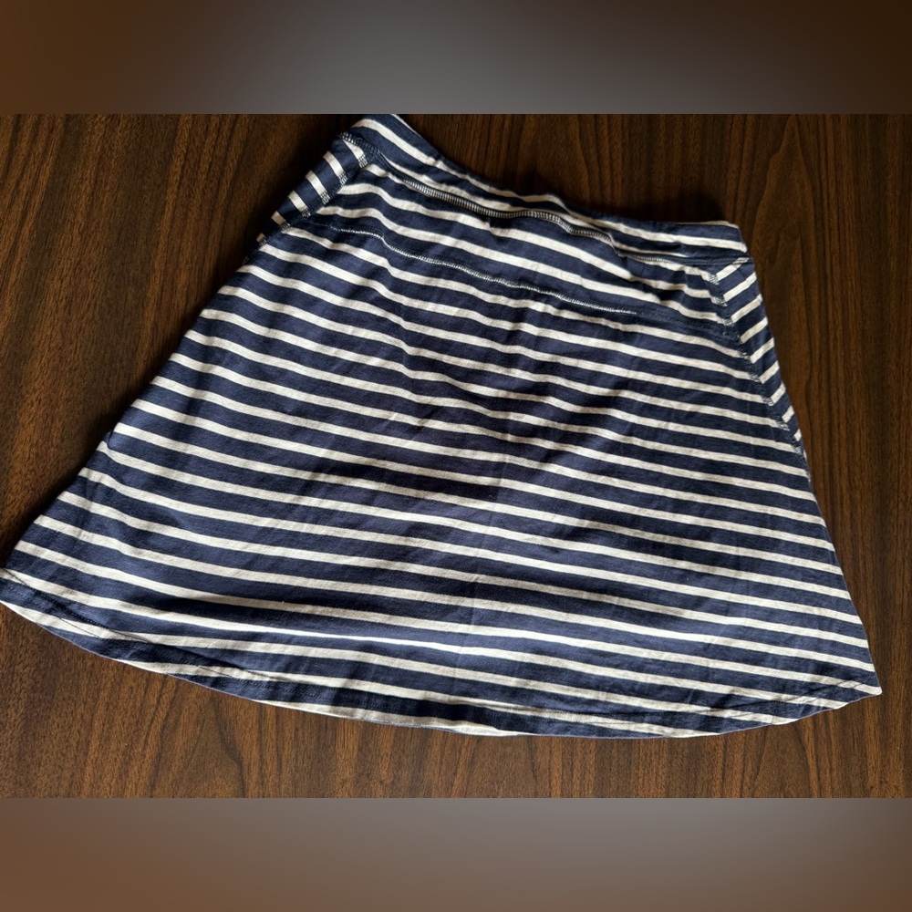 Toad&Co navy and white Striped Skirt skort- Size S